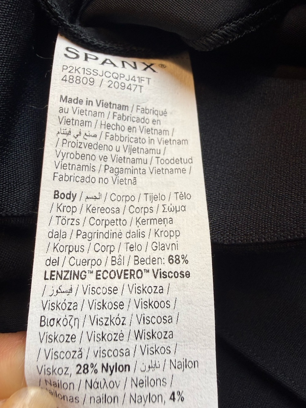 SPANX Perfect Pull On Crop Wide Leg Ponte Pants Black Petite NWT Size SP - Picture 11 of 14